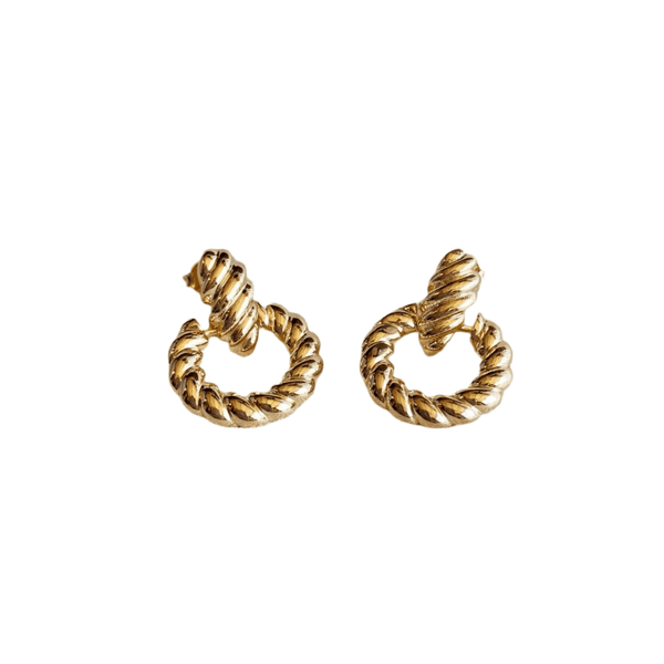 Malika - Croissant Drop Earrings