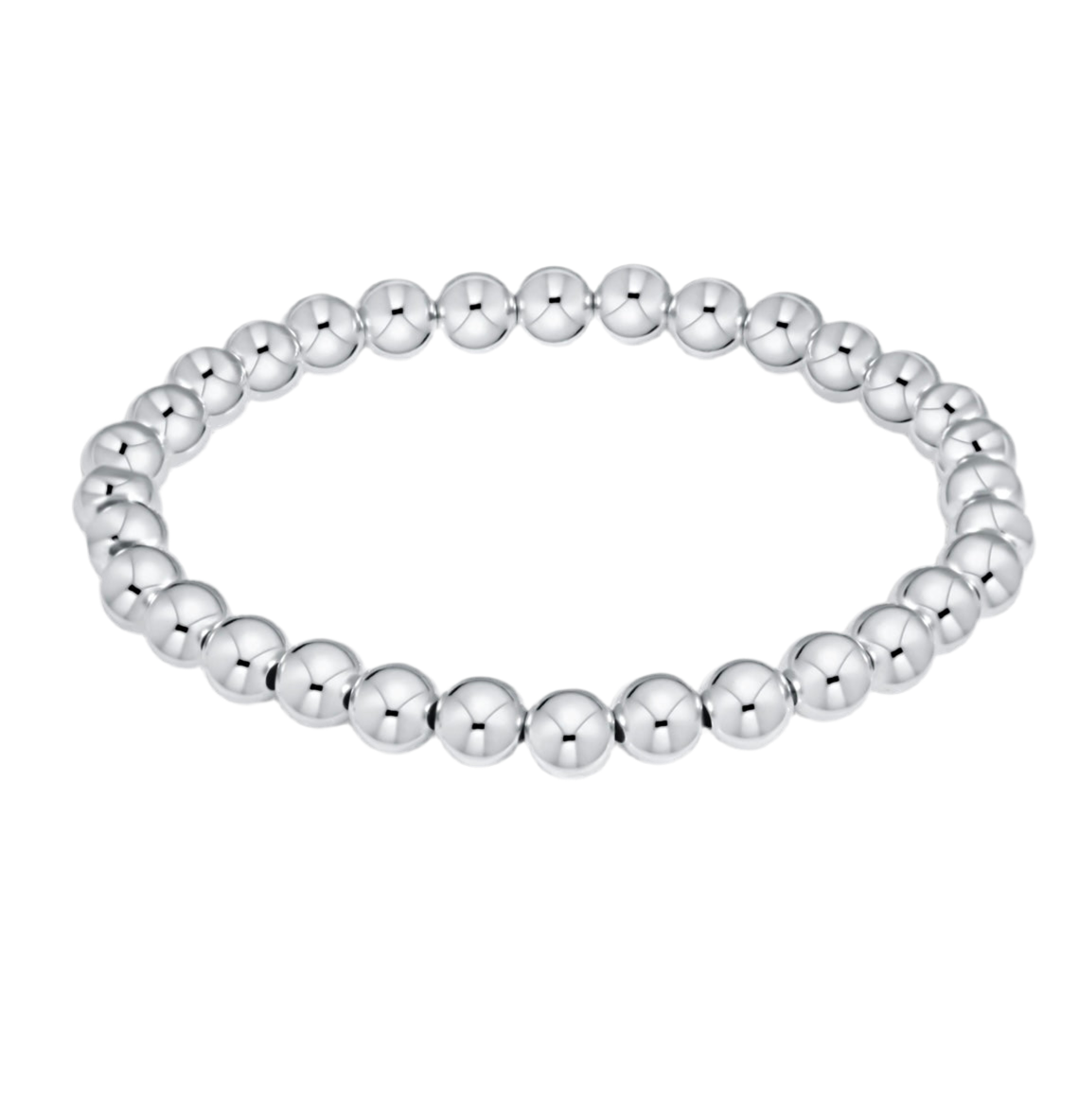 Bella Signature Sterling Silver 6mm Beaded Bracelet