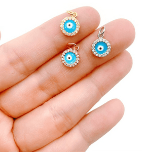 Evil Eye with Cubic Zirconia Charm