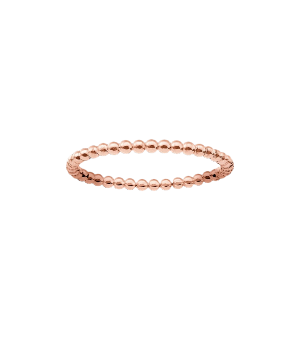 Bella Signature Rose Gold Beaded Stretch Rings