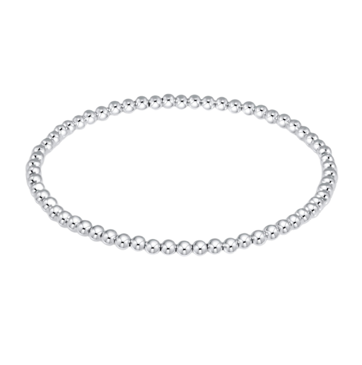 Bella Signature Sterling Silver 3mm Beaded Bracelet