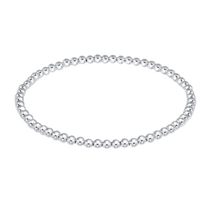 Bella Signature Sterling Silver 3mm Beaded Bracelet