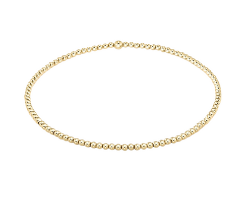 Bella Signature 2mm Gold Beaded Bracelet