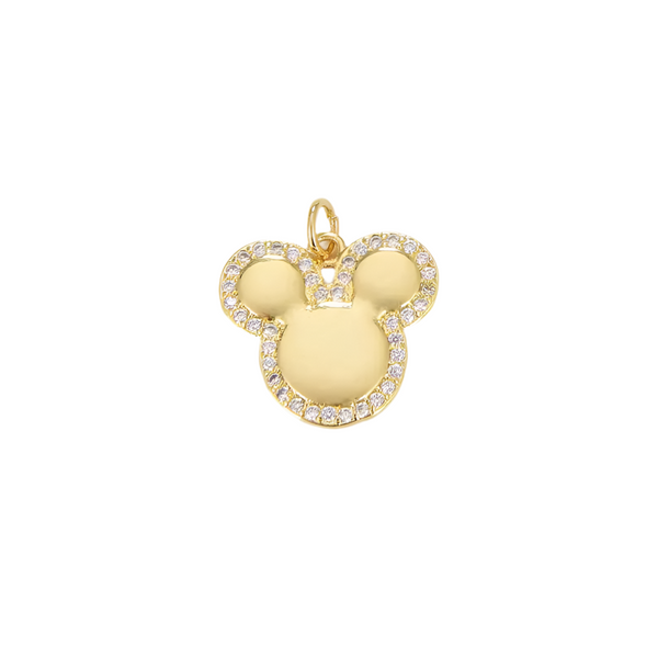 Mickey Mouse Charm with Cubic Zirconia