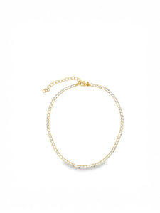 Camila - Round Stone Cut Tennis Anklet