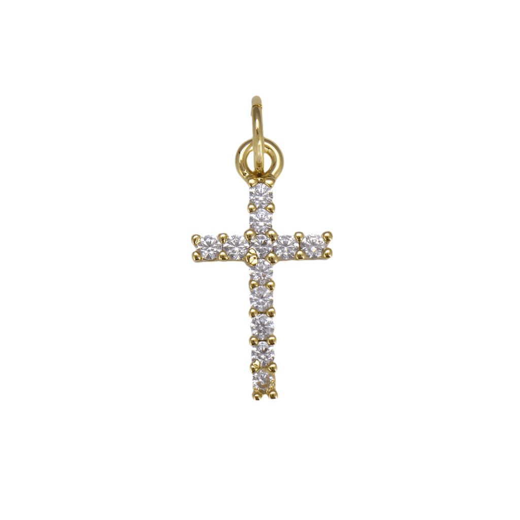 Cross Pendant with clear crystal