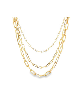 Mariana - Triple Paper Clip Necklace