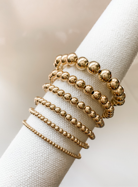 Bella Signature 8mm Gold Beaded Bracelet