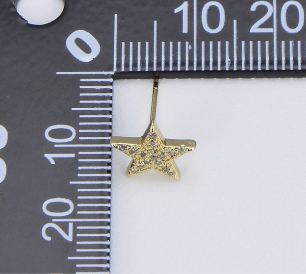 Destiny - Tiny Star Stud Earrings with CZ