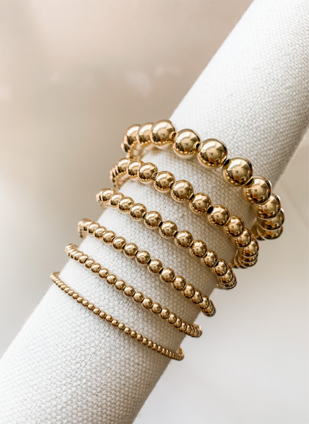 Bella Signature 6mm Gold Beaded Bracelet