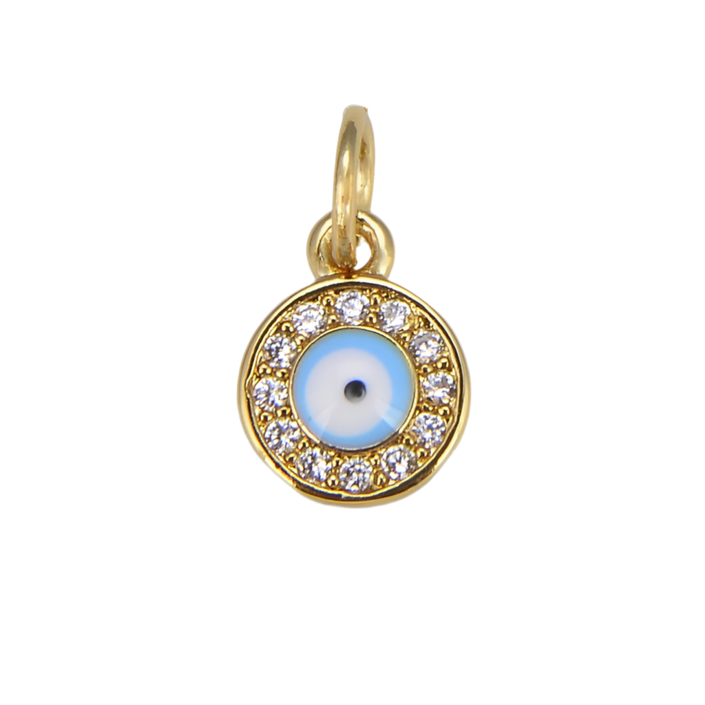 Round Evil Eye with Cubic Zirconia Charm