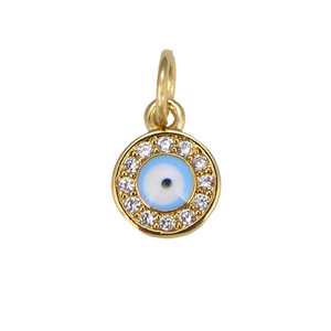 Round Evil Eye with Cubic Zirconia Charm