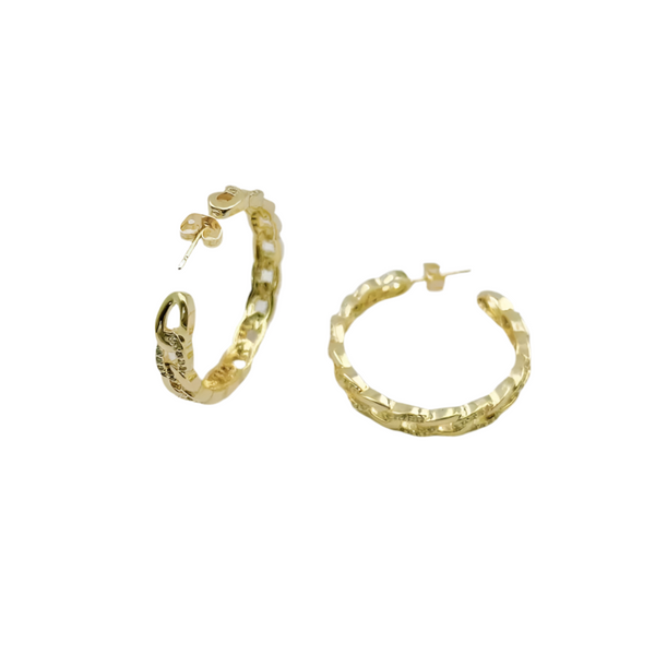 Louisa - Chain Shaped Hoop Earrings