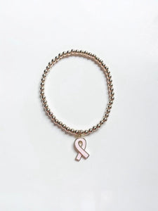 Bella Signature Bracelet with Enamel Ribbon Charm