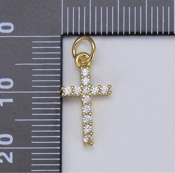 Cross Pendant with clear crystal