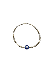 Bella Signature 3mm Beaded Bracelet Evil Eye Bracelet