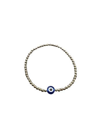 Bella Signature 3mm Beaded Bracelet Evil Eye Bracelet