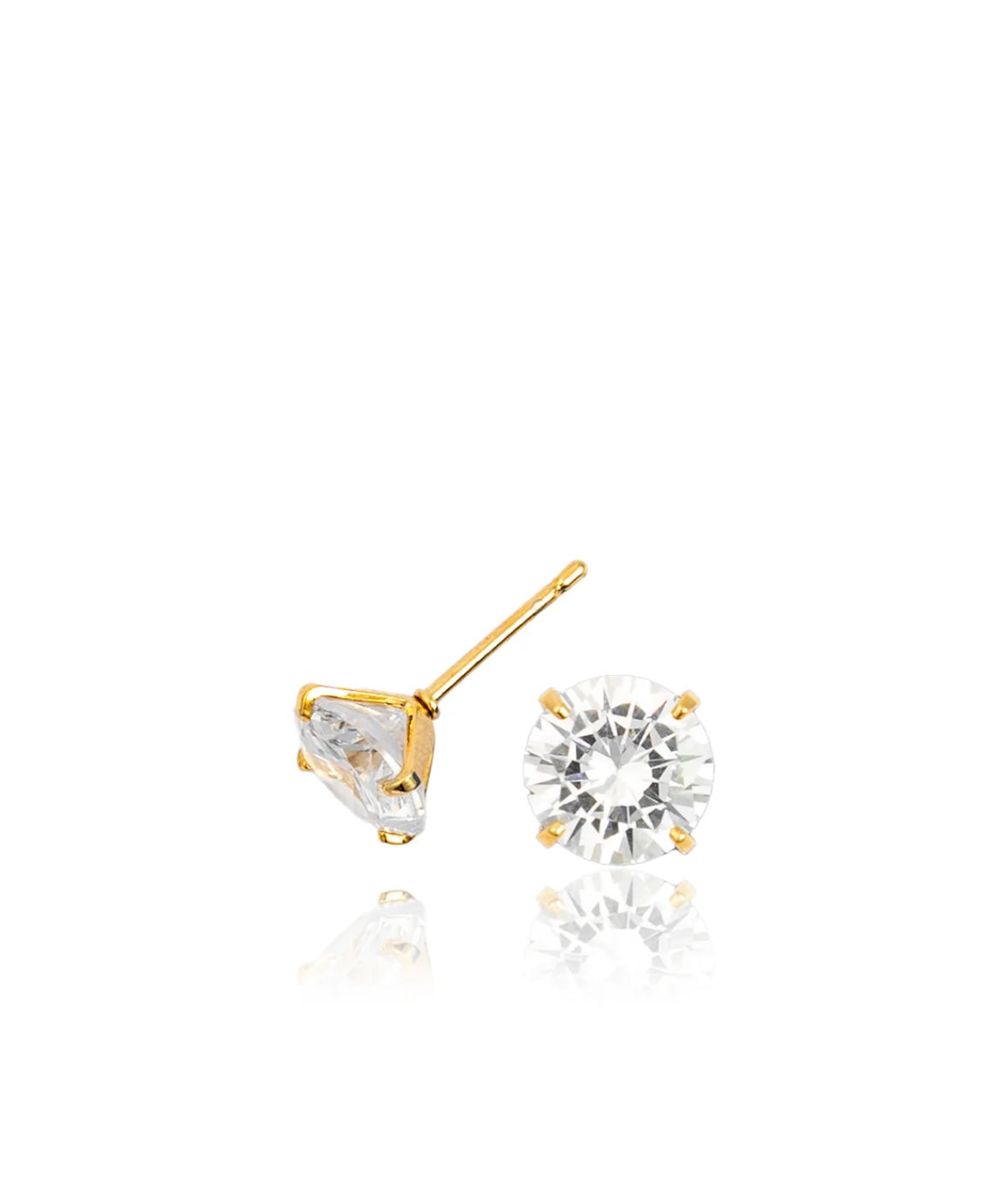 Fina - Round Shaped CZ Studs