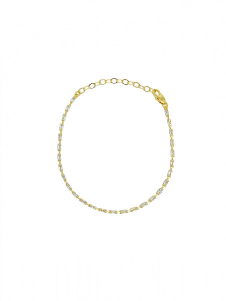 Miranda - Crystal Baguette Anklet