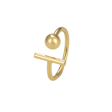 Tia - Adjustable T Bar Ring