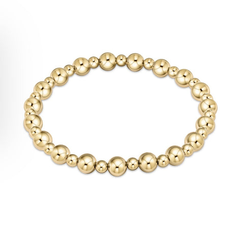 Bella Signature Gold Combination Bracelet - 6mm and 4mm bead size