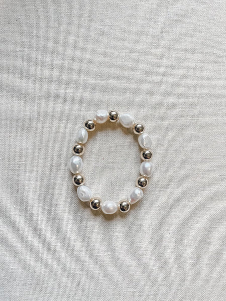 14K Gold Filled and Fresh Water Pearl Combination Bracelet