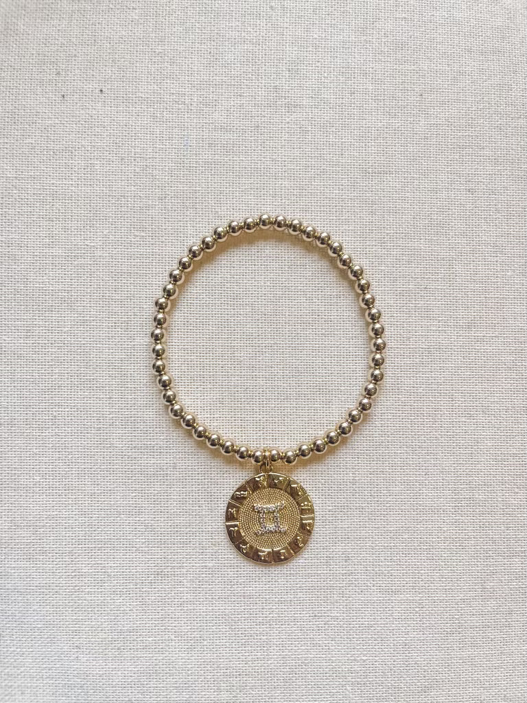 14K Gold Filled Bracelet with Constellation Zodiac Charm
