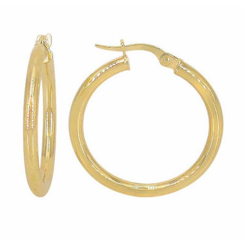 10KT gold earring, 2mm thickness, 25mm size is outer diameter