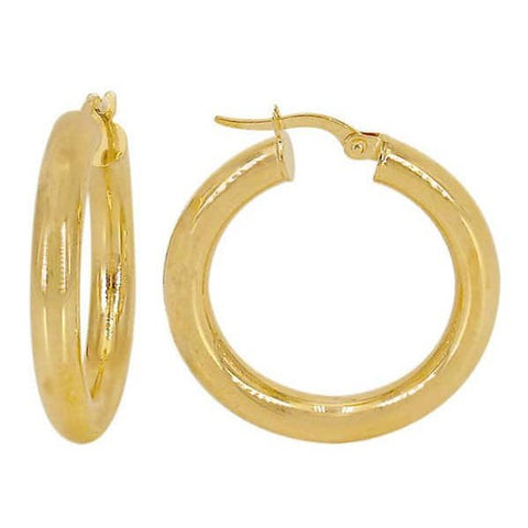 10KT gold earring, 4mm thickness, 32mm size is outer diameter
