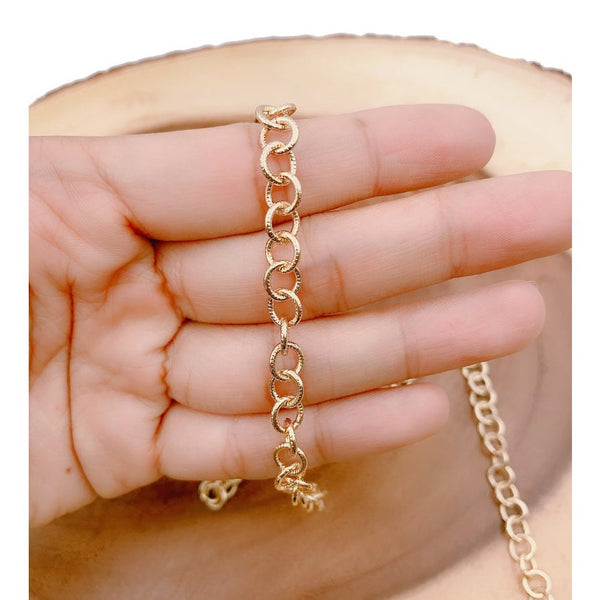 14K Gold Filled Rolo Cable Bracelet or Necklace