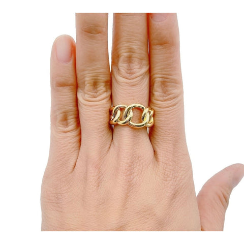 18K Gold Filled Chunky Link Chain Ring