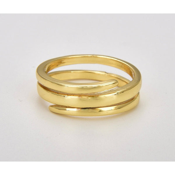 18K Gold Filled Dainty Spiral Ring