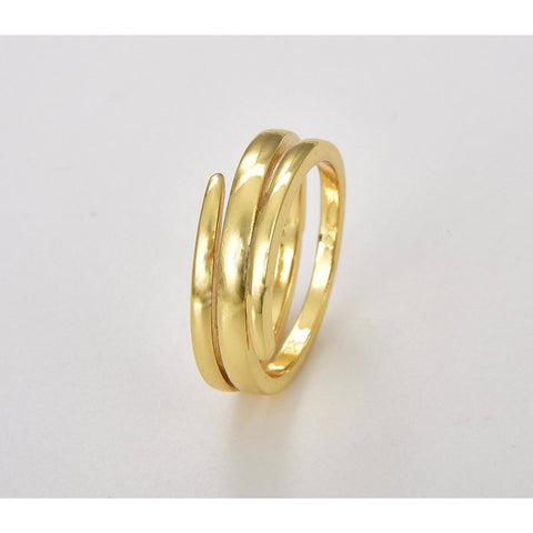 18K Gold Filled Dainty Spiral Ring