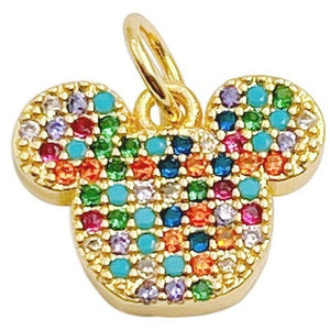 18K Gold Filled Disney Colorful Enamel Mickey