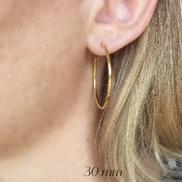 18K Gold Filled Endless Hoop Earrings