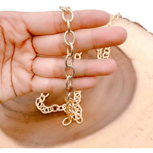 14K Gold Filled Textured Paperclip Bracelet or Necklace