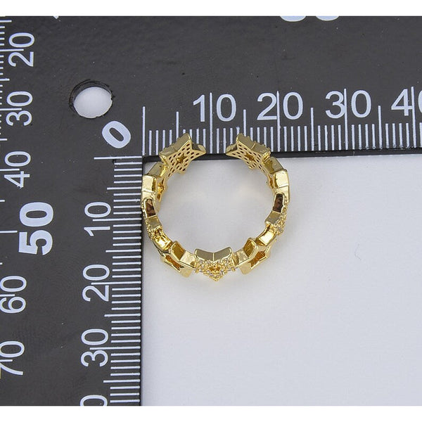 18K Gold Filled Adjustable Star Ring