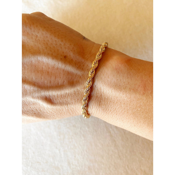 18k Gold Filled Rope Bracelet