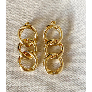 18k Gold Filled Chain Drop Earrings