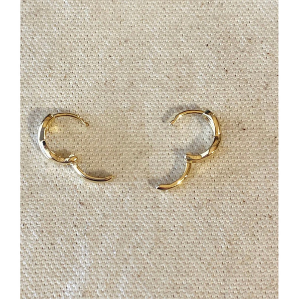 18k Gold Filled Infinity X Huggies Hoop Earrings