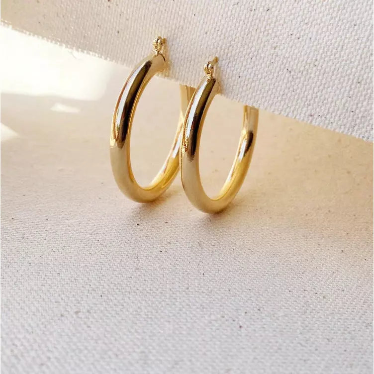 18k Gold Filled Selena Inspired Hoop Earrings