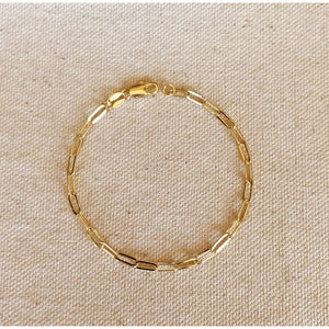 18k Gold Filled Short Link Paperclip Bracelet