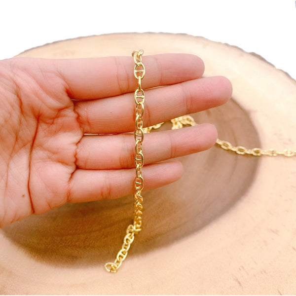 22K Gold Filled Anchor Bracelet or Necklace