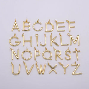 24K Gold Filled Letter Charms