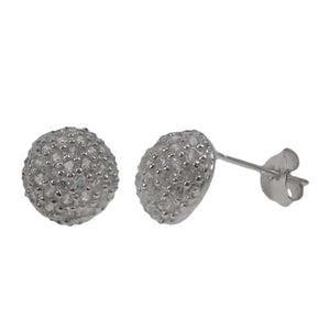 Faceted round shape stone stud