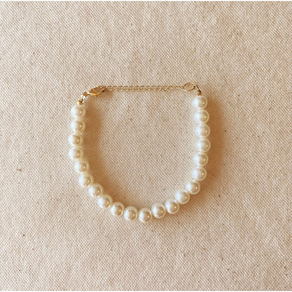 18k Gold Filled Classic Pearl Bracelet
