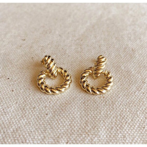 18k Gold Filled Croissant Drop Earrings