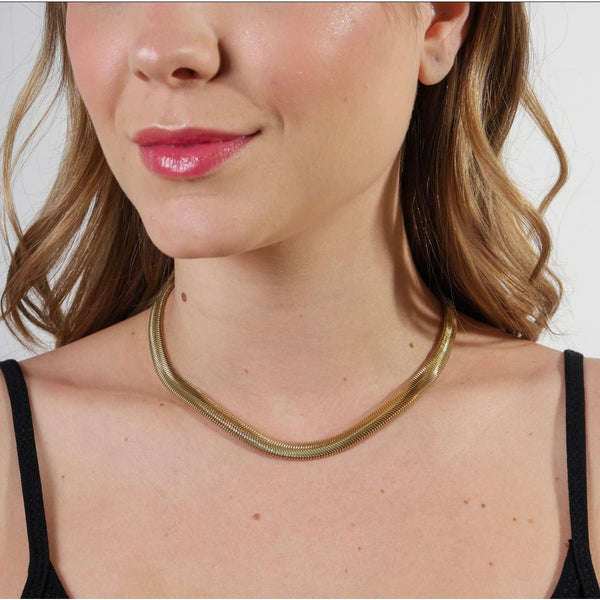 18k Gold Filled Thick Snake Chain Necklace