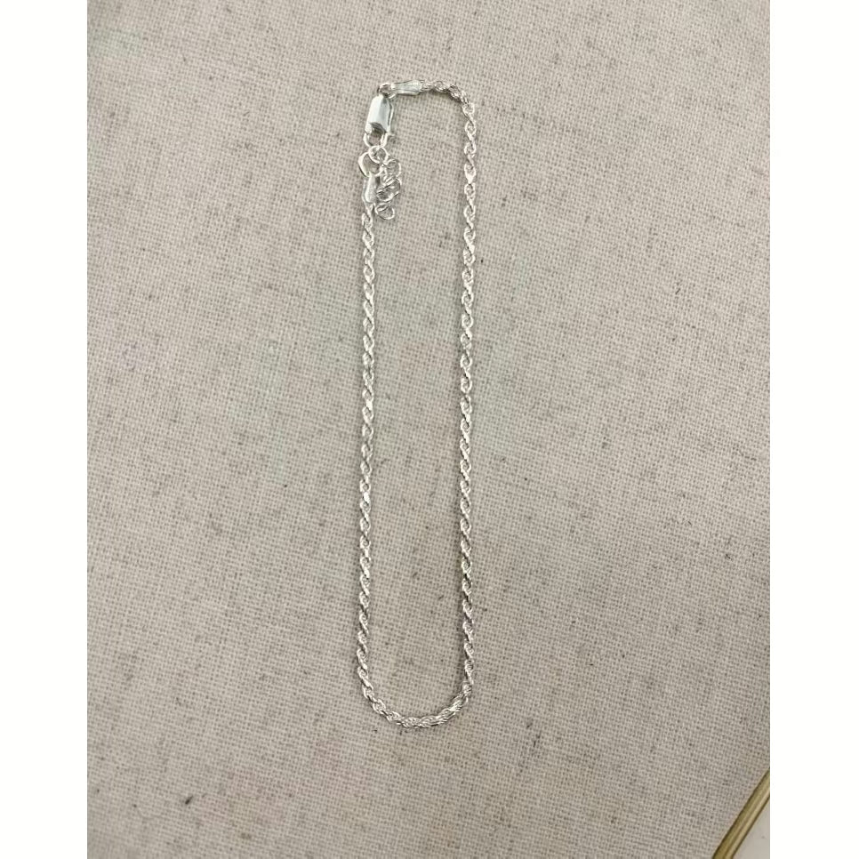 Sterling Silver Rope Anklet